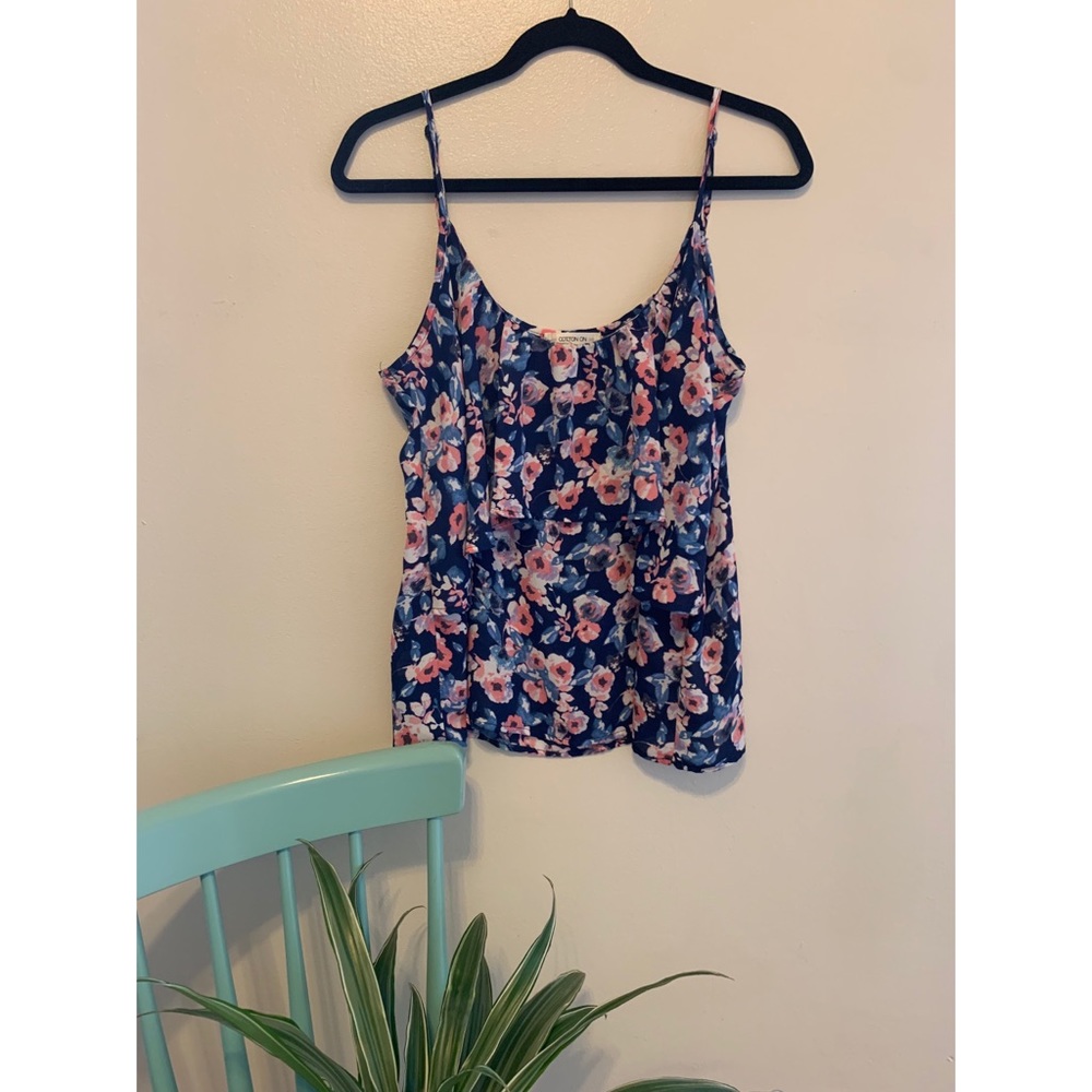 Cotton on floral tank top